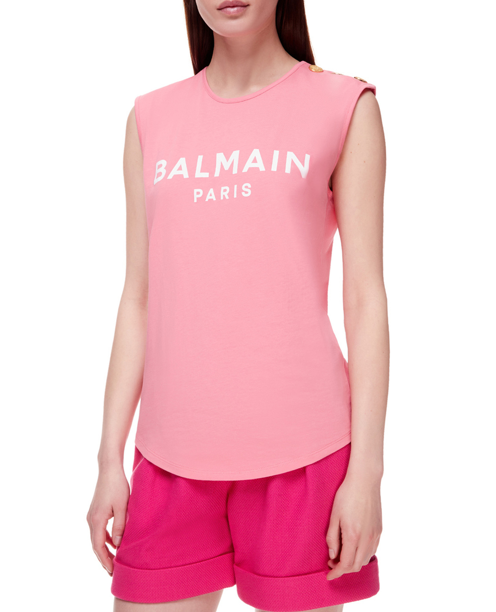 Топ Balmain XF1EB005BB02, розовый цвет • Купить в интернет-магазине Kameron