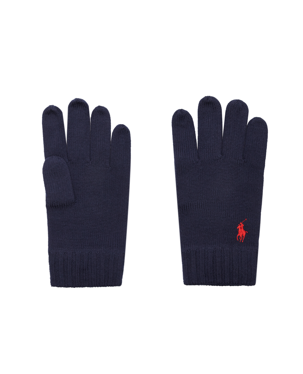 Вовняні рукавички Polo Ralph Lauren 710886135002, темно синій колір • Купити в інтернет-магазині Kameron