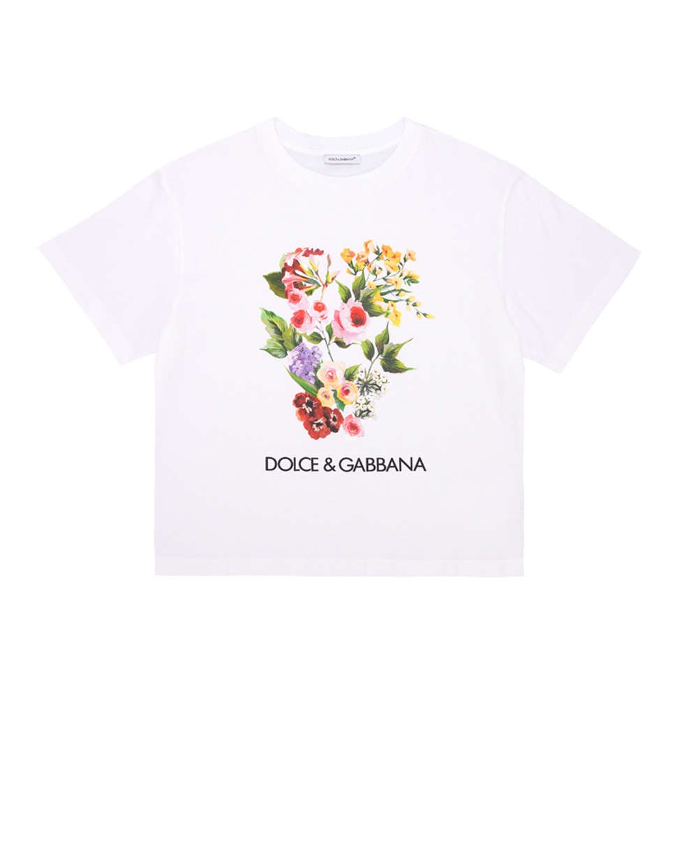 Дитяча футболка Dolce&Gabbana Kids L5JTHW-G7M1Y-B, білий колір • Купити в інтернет-магазині Kameron