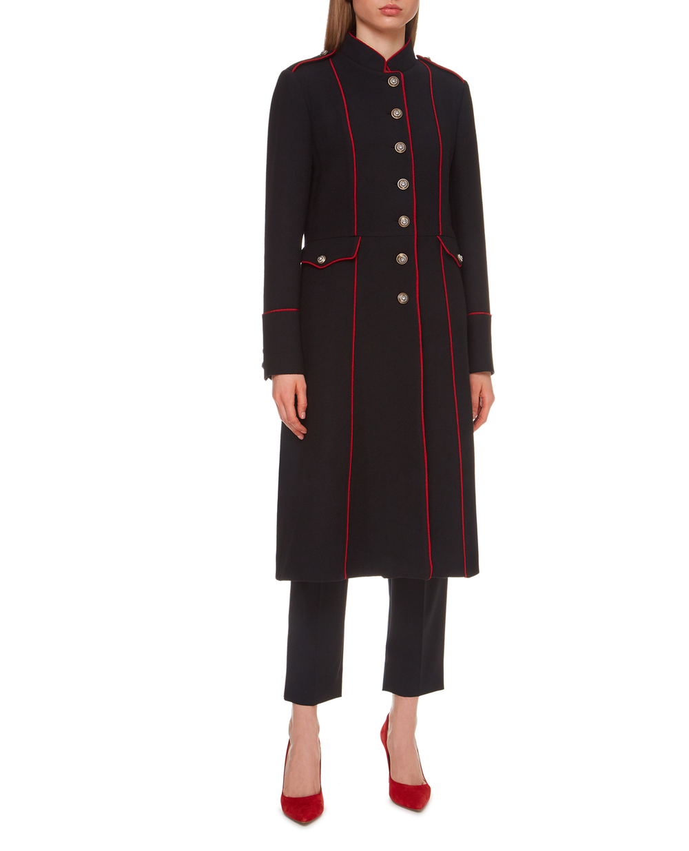 Вовняне пальто Dolce&Gabbana F0Z17T-FU2C0, чорний колір • Купити в інтернет-магазині Kameron