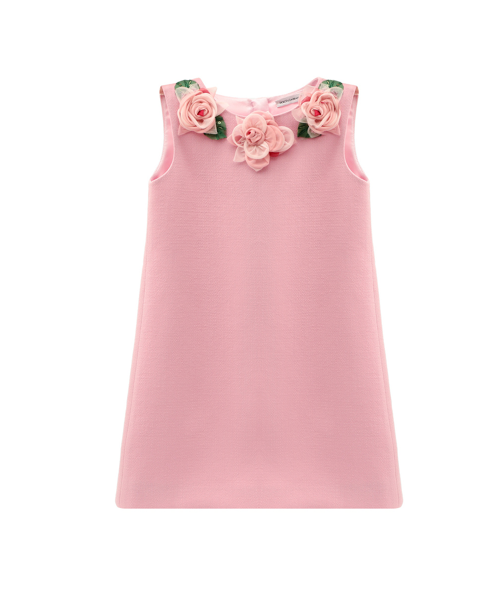 Шерстяное платье Dolce&Gabbana Kids L59D79-FUBD2-S, розовый цвет • Купить в интернет-магазине Kameron