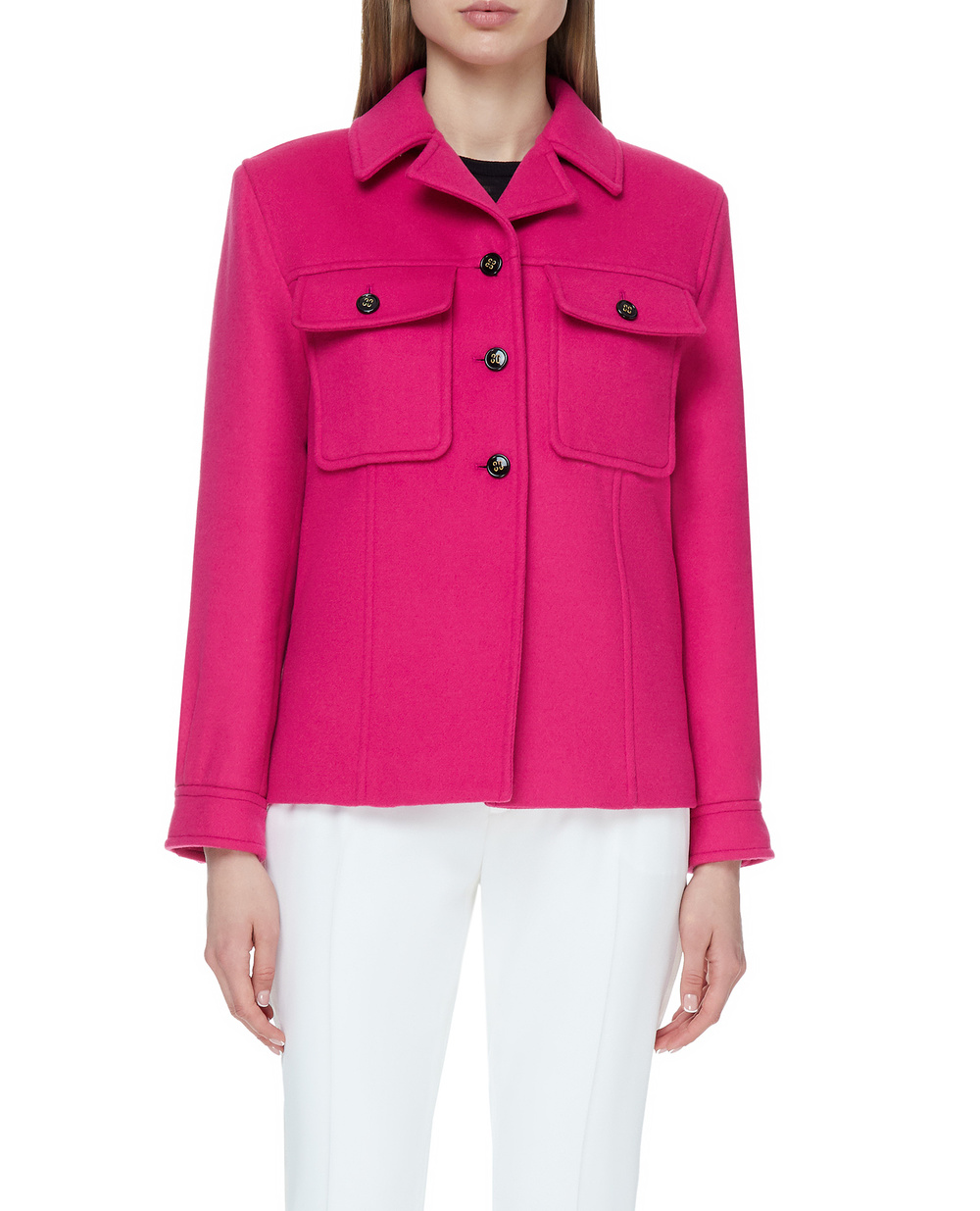 Вовняне пальто Saint Laurent 636256-Y8B01, рожевий колір • Купити в інтернет-магазині Kameron
