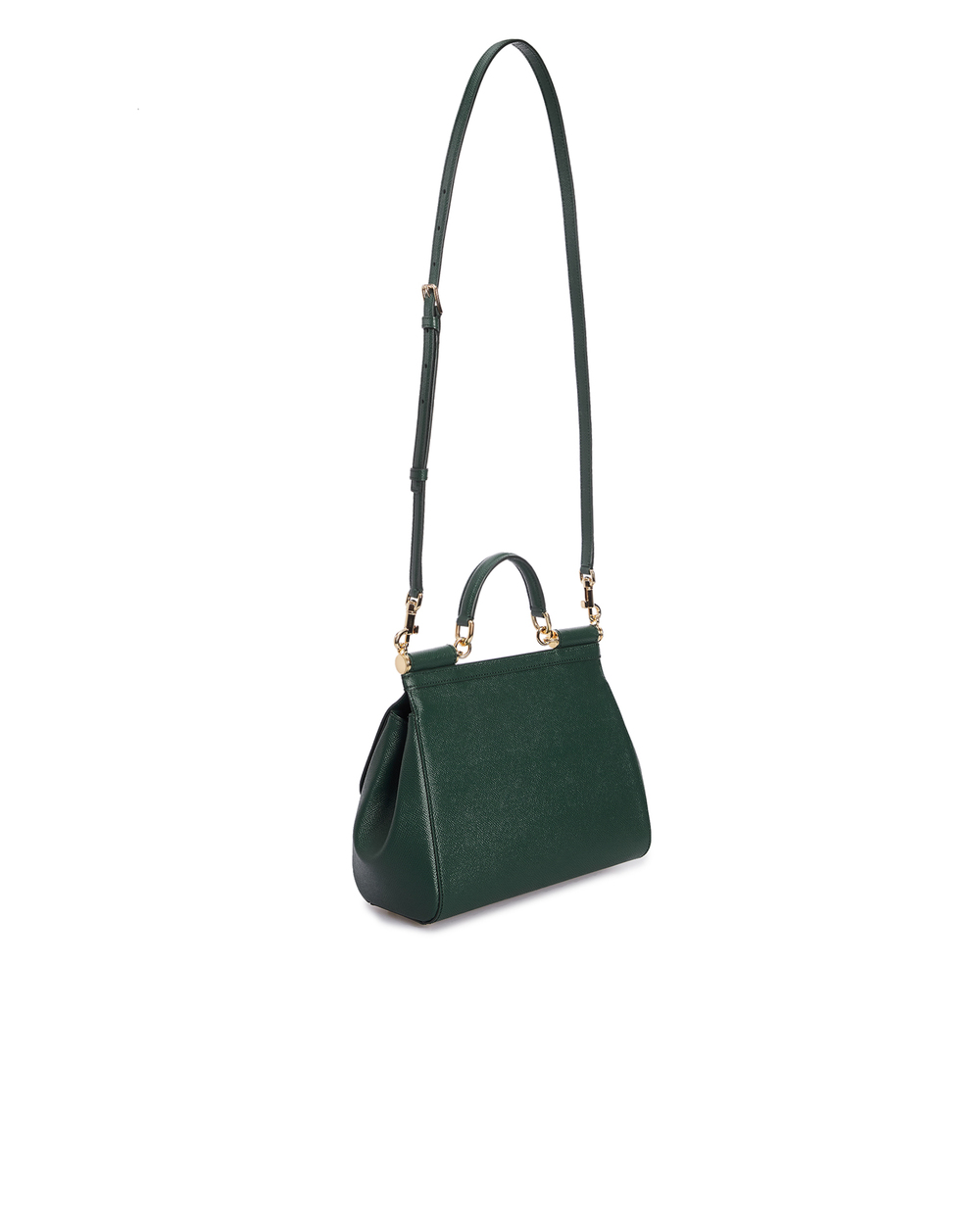 Кожаная сумка Sicily Large Dolce&Gabbana BB6002-A1001, темно-зеленый цвет • Купить в интернет-магазине Kameron