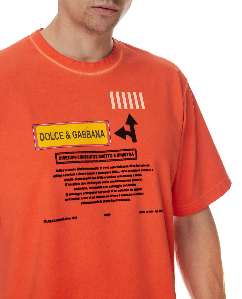 Футболка Dolce&Gabbana G8MS1T-FUGK4, оранжевый цвет • Купить в интернет-магазине Kameron
