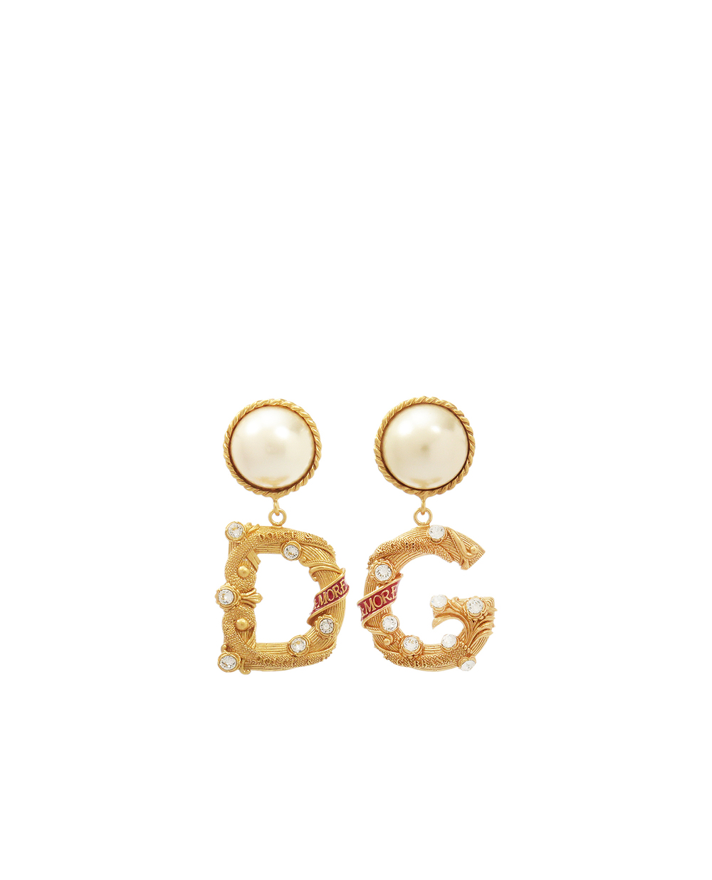 Клипсы Dolce&Gabbana WEM6M5-W1111, золотой цвет • Купить в интернет-магазине Kameron