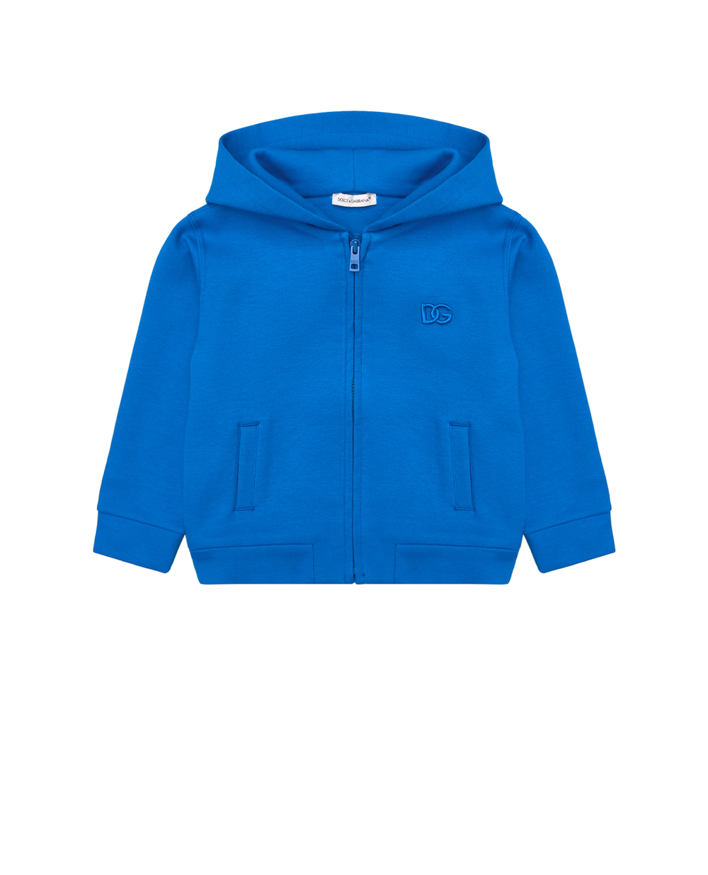 Детский худи Dolce&Gabbana Kids L1JWBO-G7BYI, синий цвет • Купить в интернет-магазине Kameron