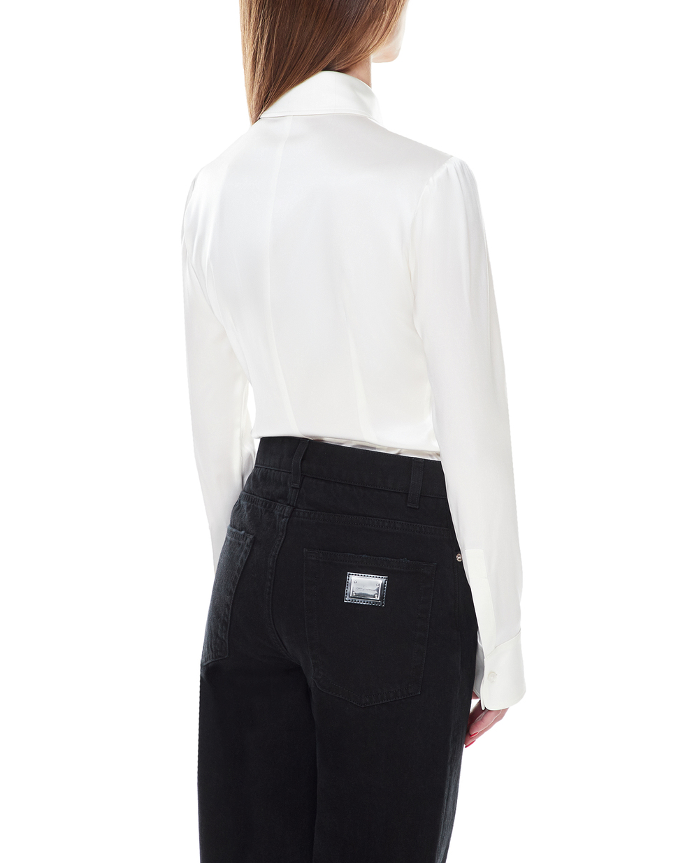 Шелковое боди Dolce&Gabbana F775BT-FURAG, белый цвет • Купить в интернет-магазине Kameron