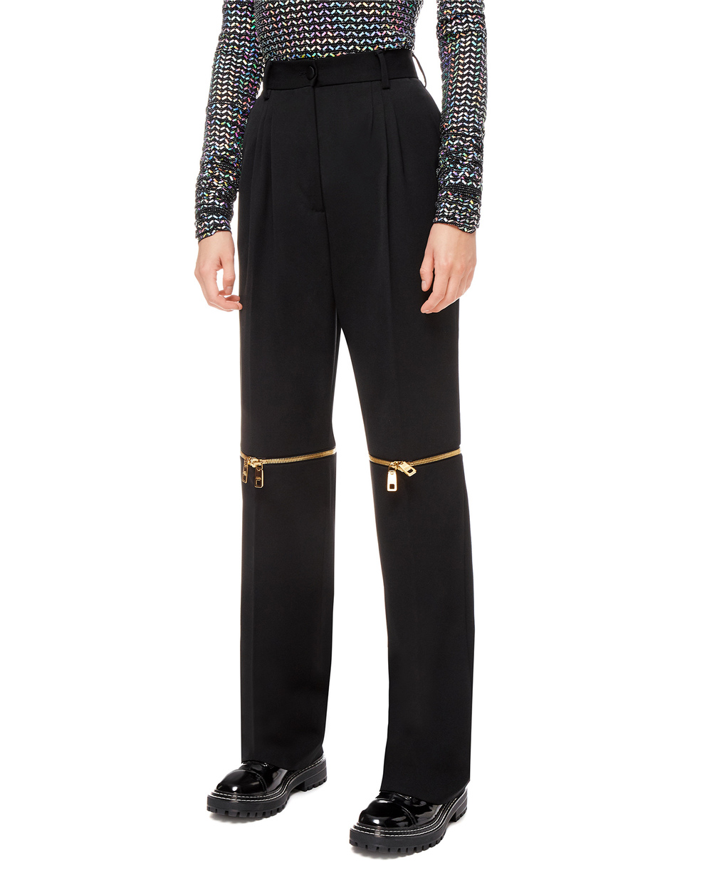 Вовняні штани Dolce&Gabbana FTB9UT-FU208, чорний колір • Купити в інтернет-магазині Kameron