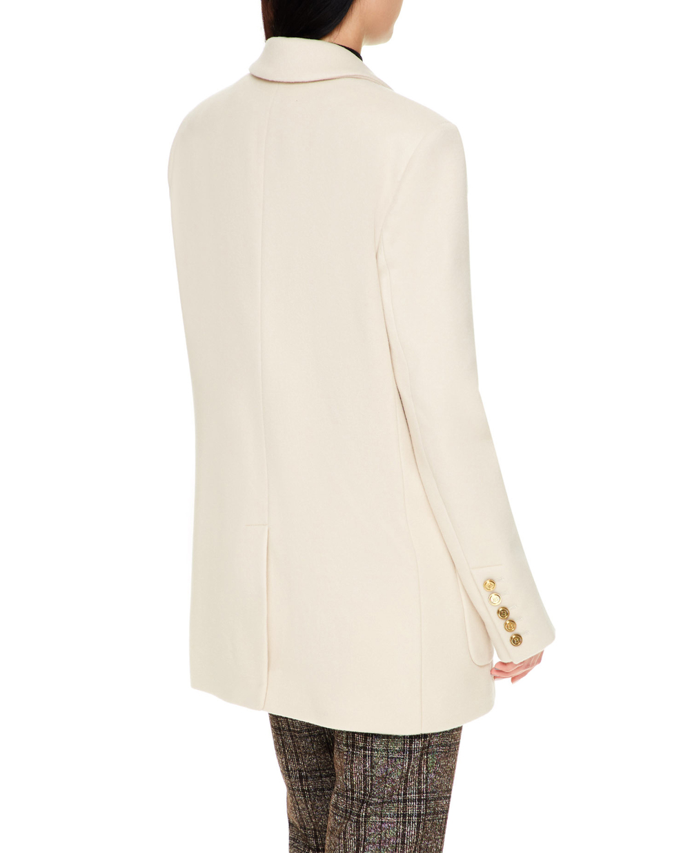Шерстяное пальто Balmain UF07318W006, бежевый цвет • Купить в интернет-магазине Kameron