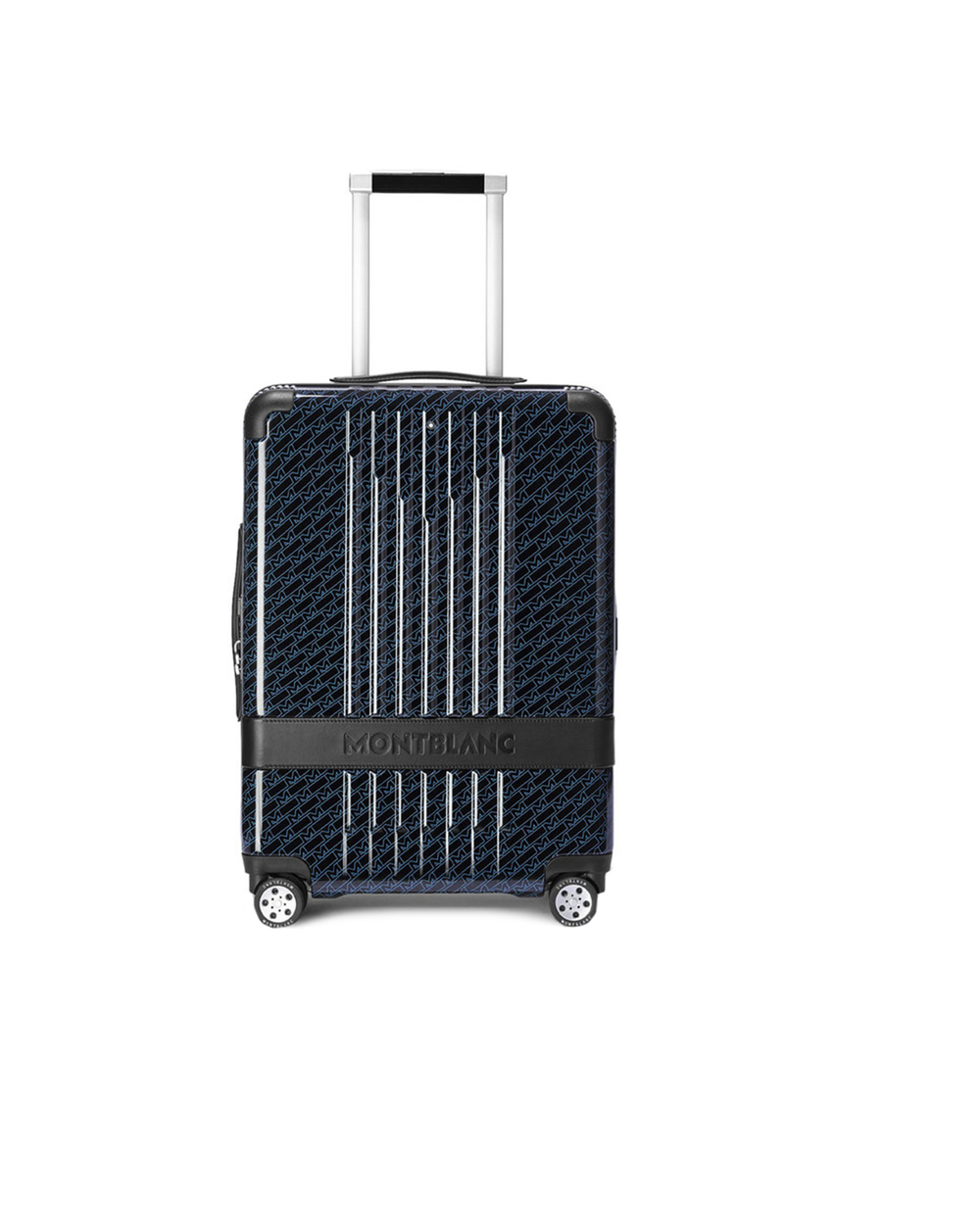Шкіряна валіза для ручної поклажі Montblanc 128649, синій колір • Купити в інтернет-магазині Kameron