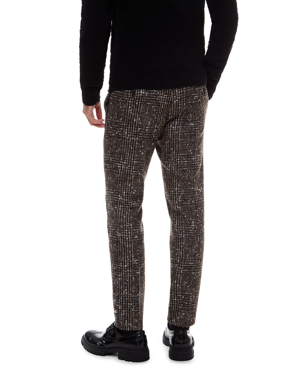 Вовняні штани Dolce&Gabbana GY6IET-FQMH6, коричневий колір • Купити в інтернет-магазині Kameron