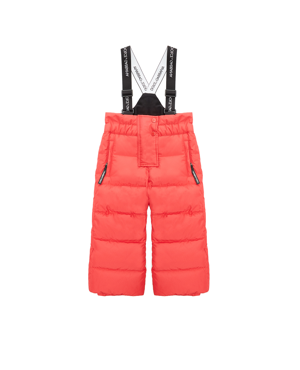 Детские  пуховые брюки Dolce&Gabbana Kids L4JPZ8-G7TSN-B-, красный цвет • Купить в интернет-магазине Kameron