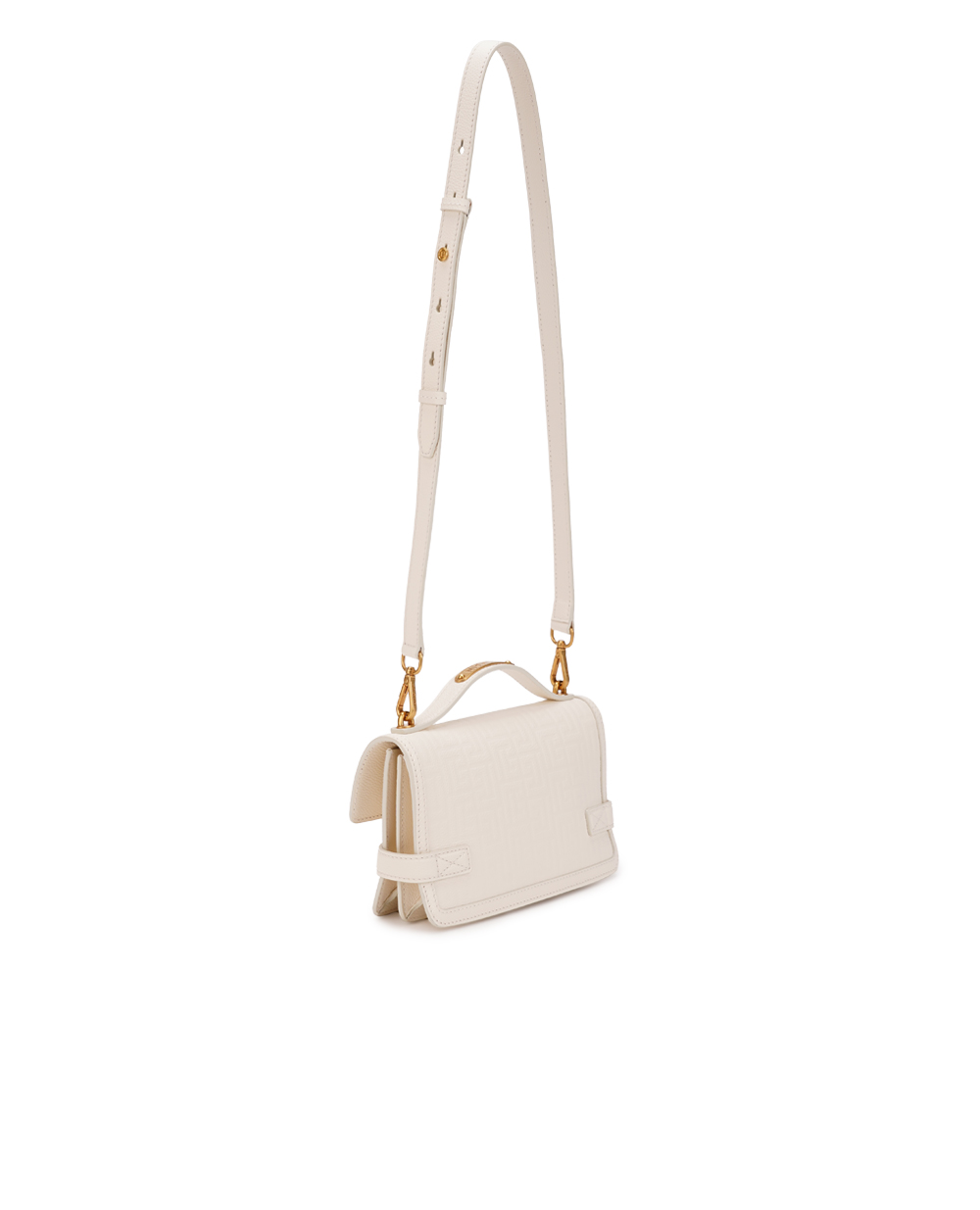 Шкіряна сумка B-Buzz Balmain CN1DA829LPSE, білий колір • Купити в інтернет-магазині Kameron
