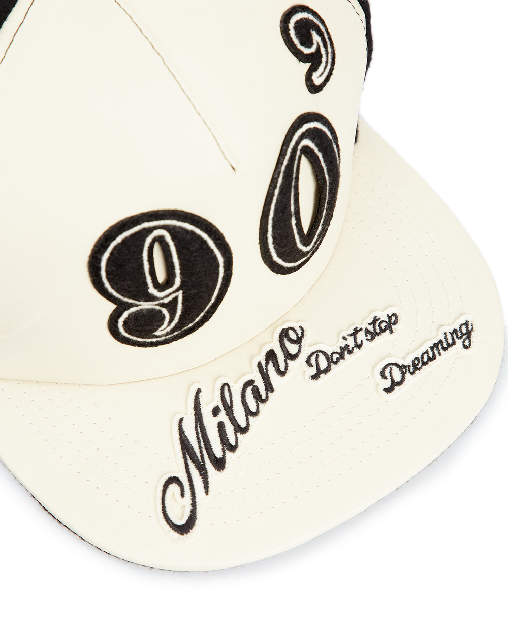 Кожаная бейсболка Dolce&Gabbana FH714Z-GEX13, белый цвет • Купить в интернет-магазине Kameron