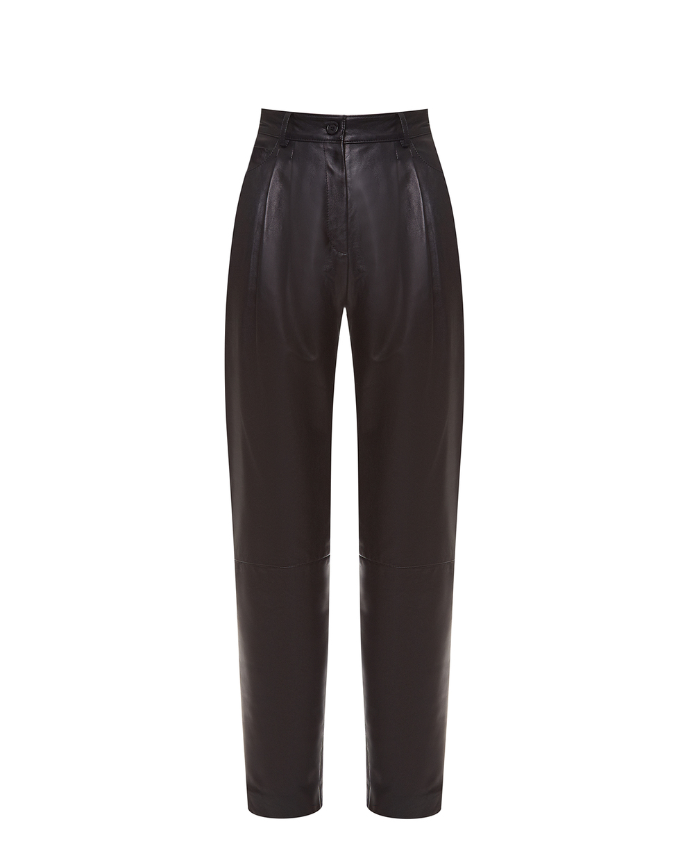 Шкіряні штани Dolce&Gabbana FTBYGL-HULJ7, чорний колір • Купити в інтернет-магазині Kameron