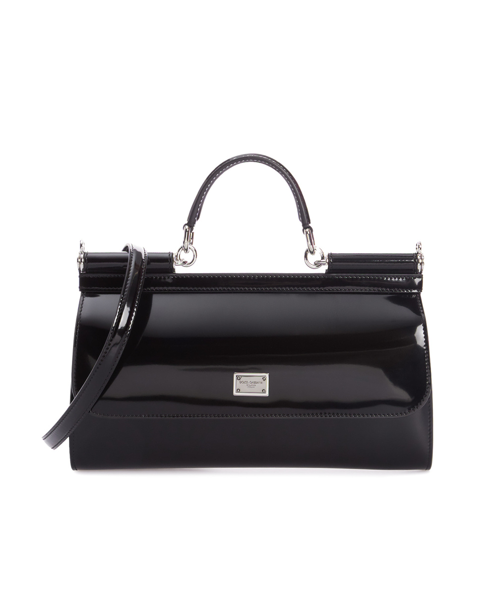 Шкіряна сумка Dolce&Gabbana BB7465-AI413, чорний колір • Купити в інтернет-магазині Kameron
