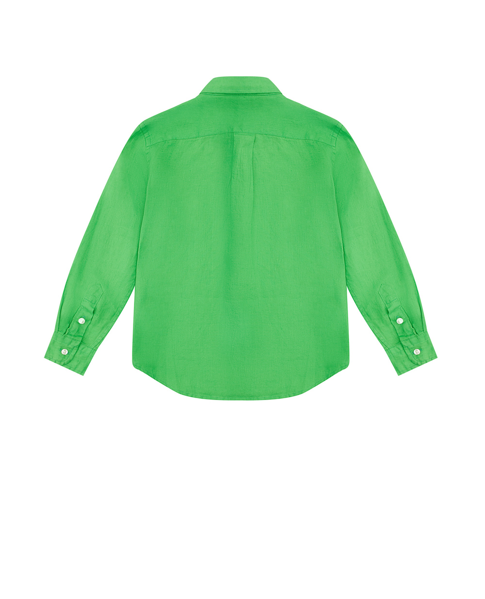 Детская льняная рубашка Polo Ralph Lauren Kids 323865270009, зеленый цвет • Купить в интернет-магазине Kameron