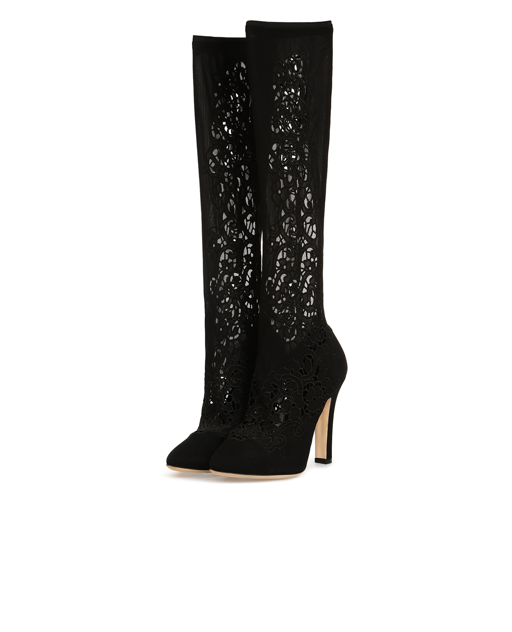 Кружевные сапоги Dolce&Gabbana CU0170-AL794, черный цвет • Купить в интернет-магазине Kameron
