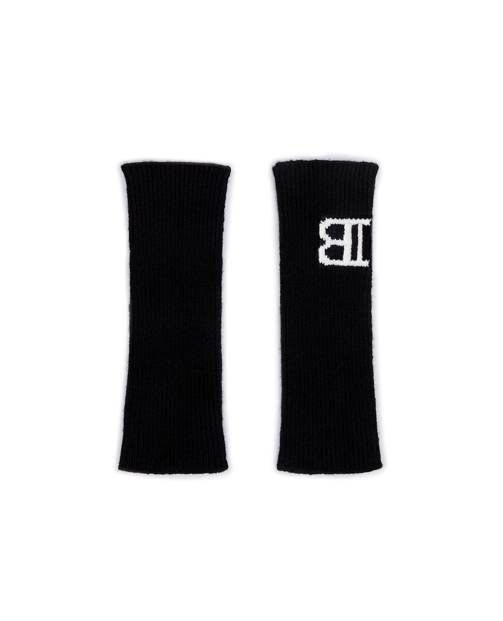 Шерстяные рукавицы Balmain UH1A604K025, черный цвет • Купить в интернет-магазине Kameron