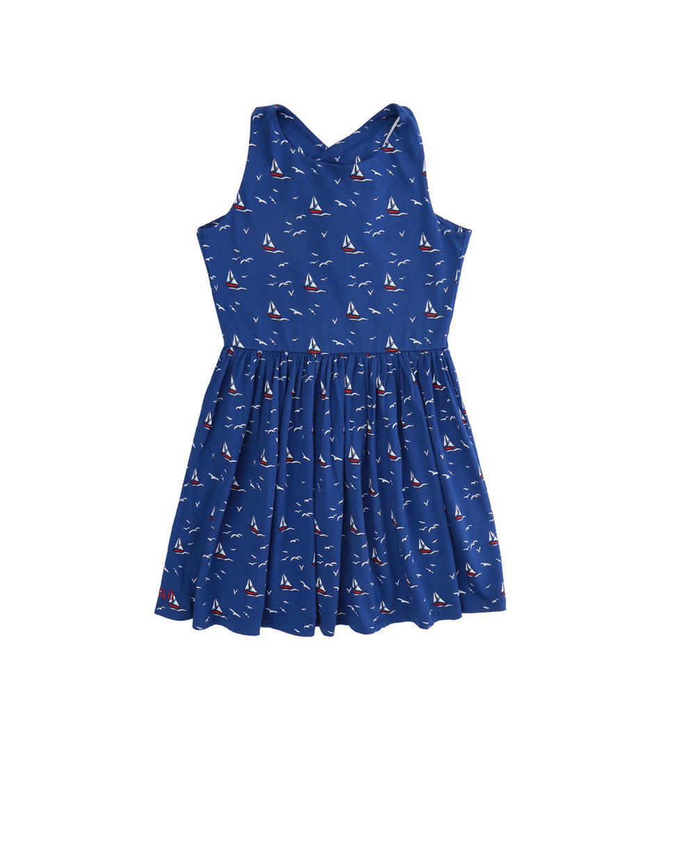 Детское платье Polo Ralph Lauren Kids 313738358001, синий цвет • Купить в интернет-магазине Kameron