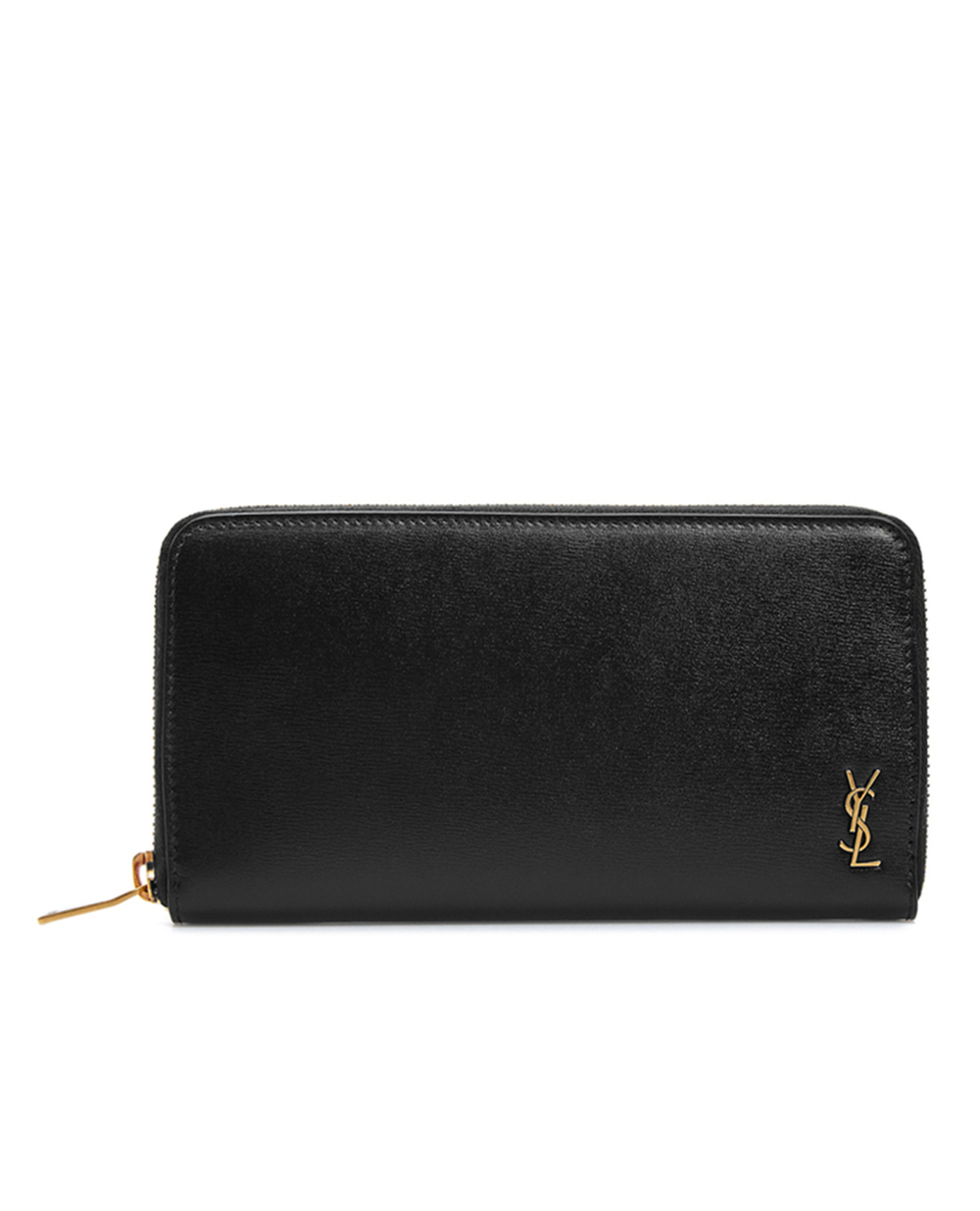 Кожаный кошелек Saint Laurent 630201-02G0W-, черный цвет • Купить в интернет-магазине Kameron