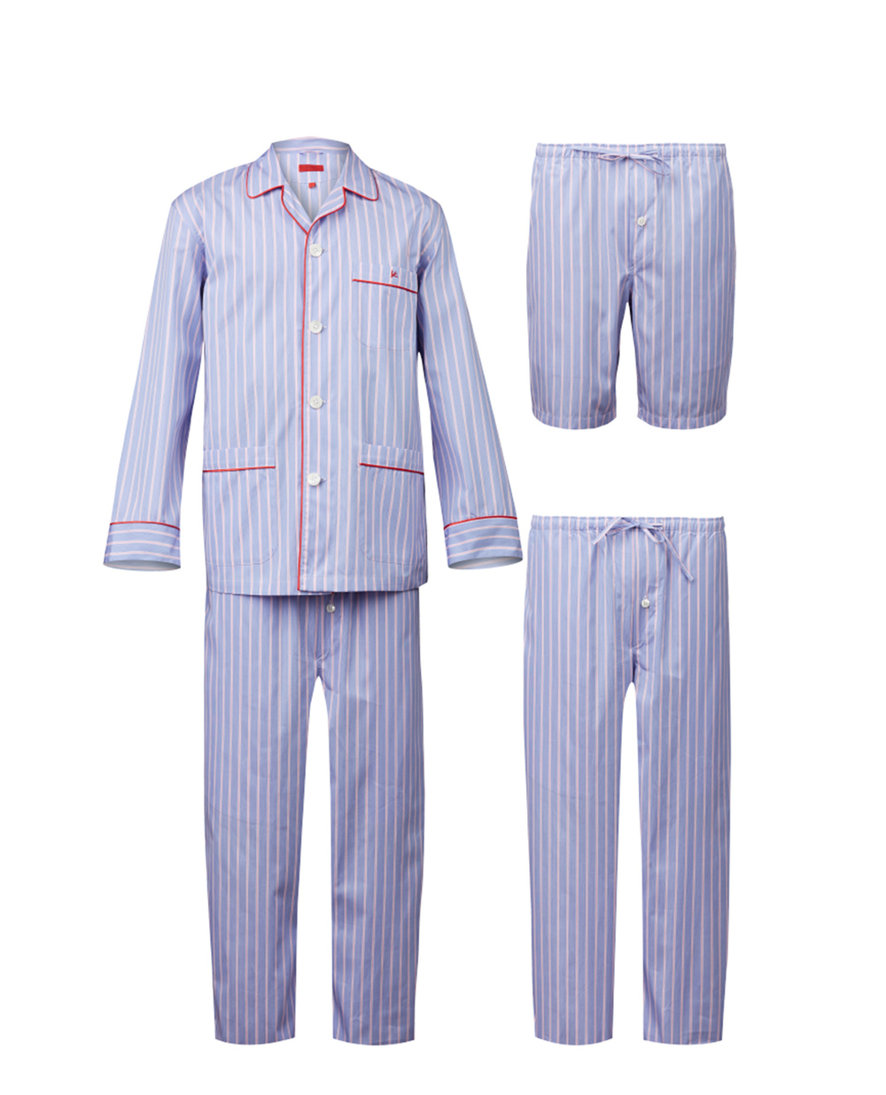 Пижама (рубашка, брюки, шорты) ISAIA PG7949+7950+7951.KM154, голубой цвет • Купить в интернет-магазине Kameron