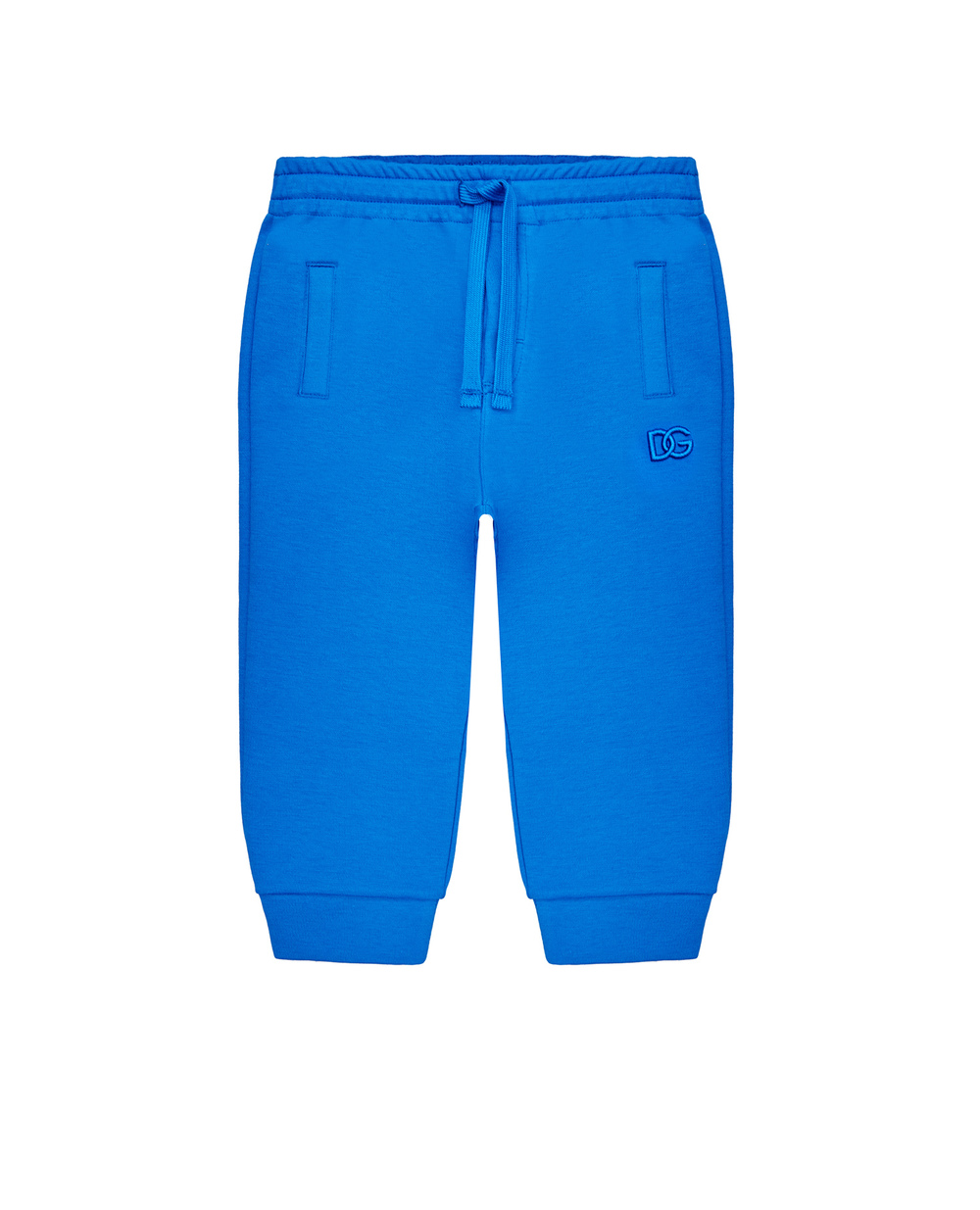 Детские спортивные брюки Dolce&Gabbana Kids L1JPEE-G7BYI, голубой цвет • Купить в интернет-магазине Kameron