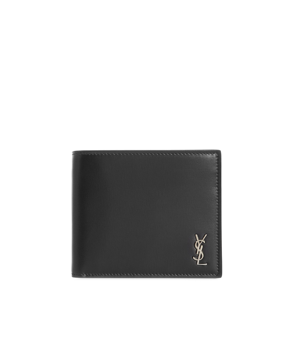 Шкіряний гаманець Saint Laurent 607727-1JB0E, чорний колір • Купити в інтернет-магазині Kameron