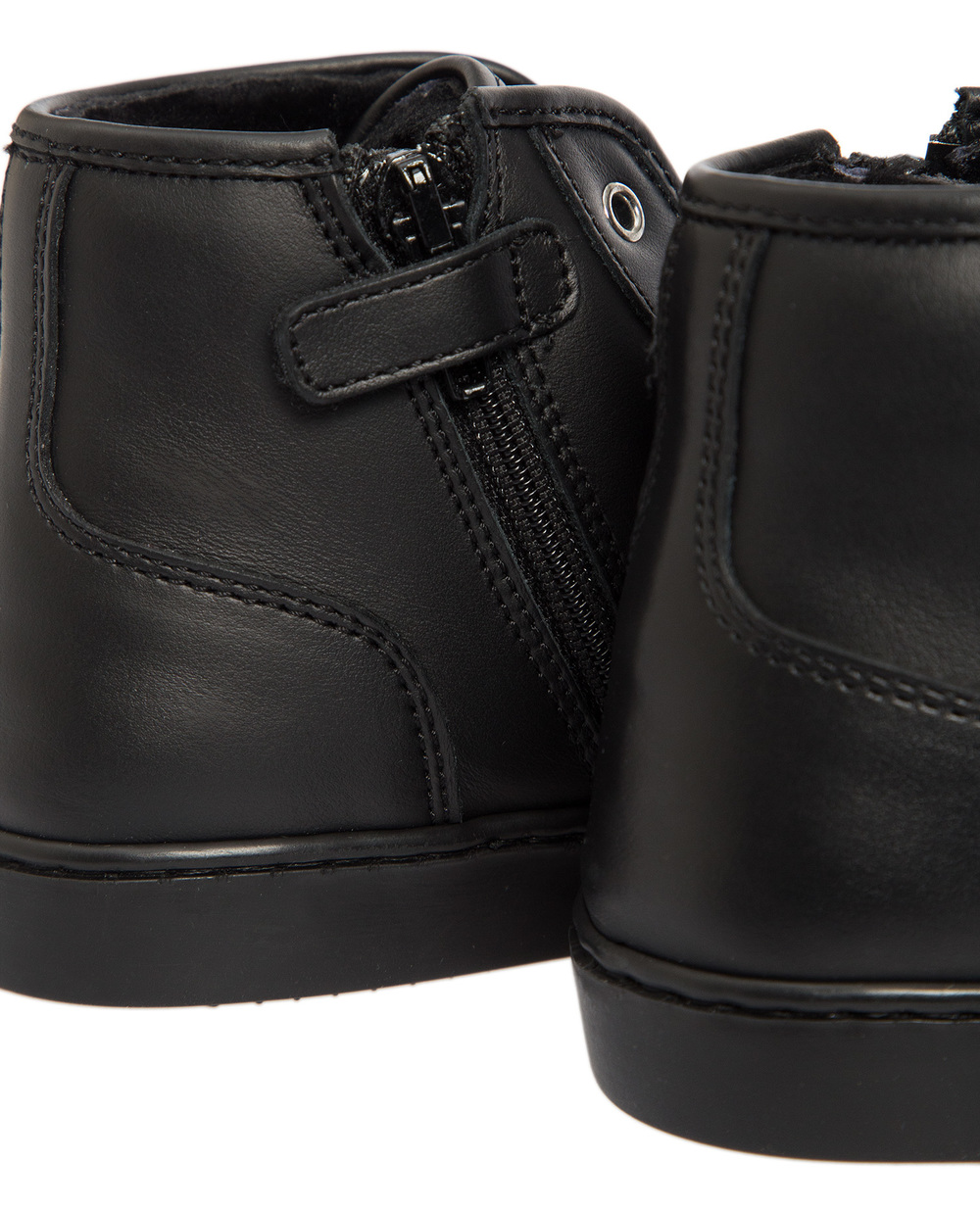 Кожаные хайтопы Dolce&Gabbana Kids DA0601-A6379-M-FW18, черный цвет • Купить в интернет-магазине Kameron