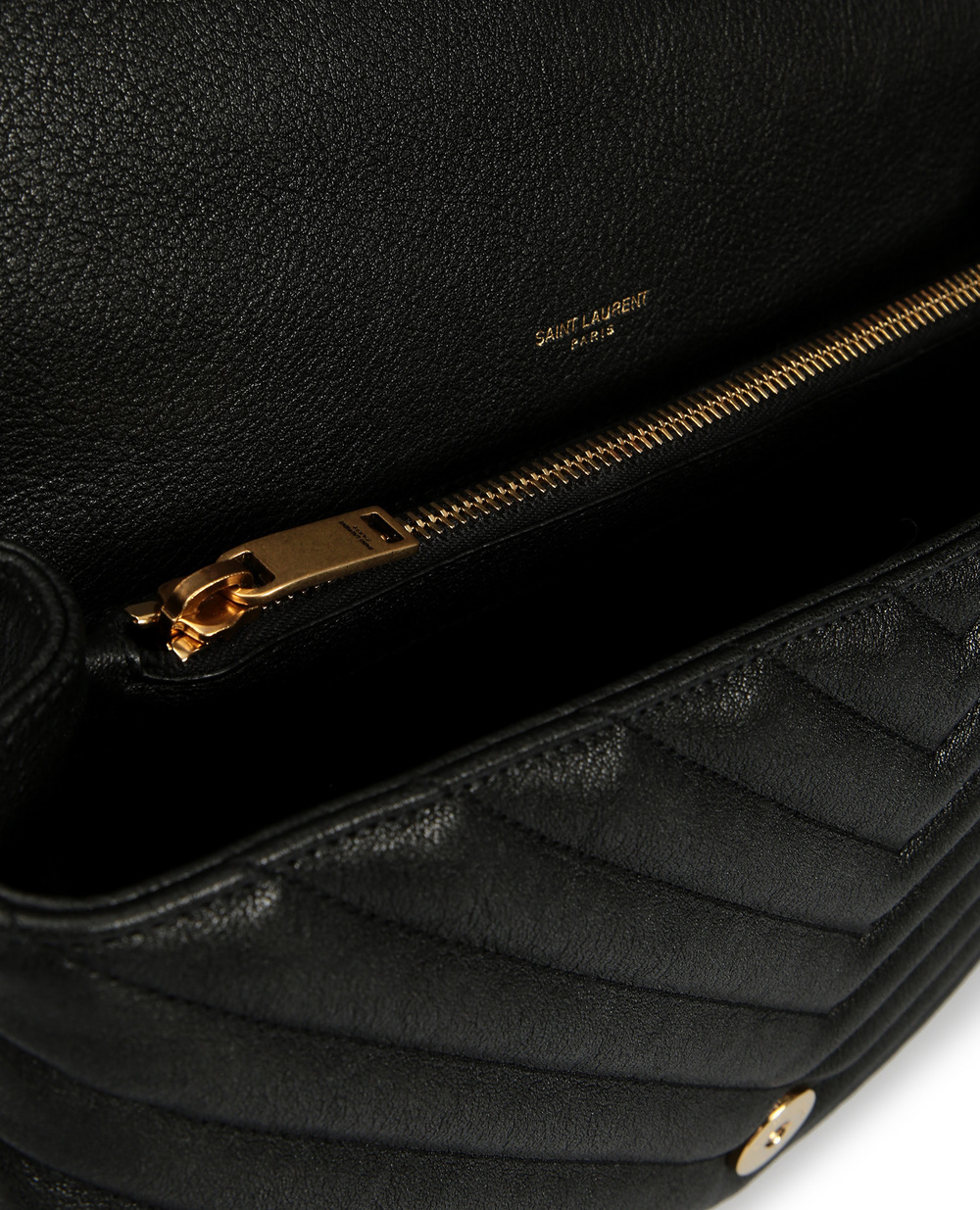 Кожаная сумка Saint Laurent 600278-BRM07-, черный цвет • Купить в интернет-магазине Kameron