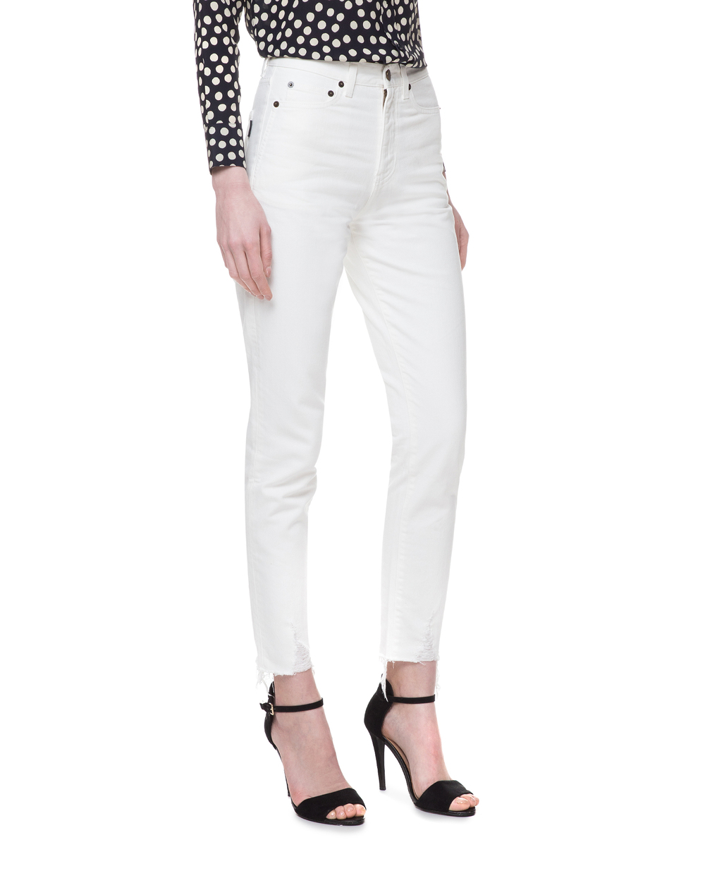 Джинси Saint Laurent 612061-Y888O-, білий колір • Купити в інтернет-магазині Kameron