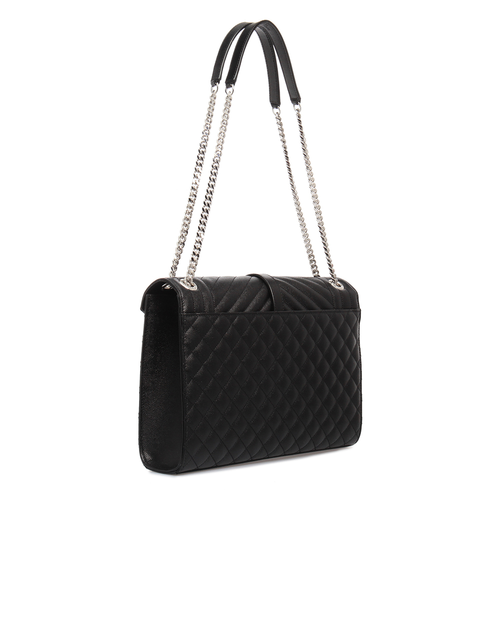 Шкіряна сумка Envelope Large Saint Laurent 600166-BOW92, чорний колір • Купити в інтернет-магазині Kameron