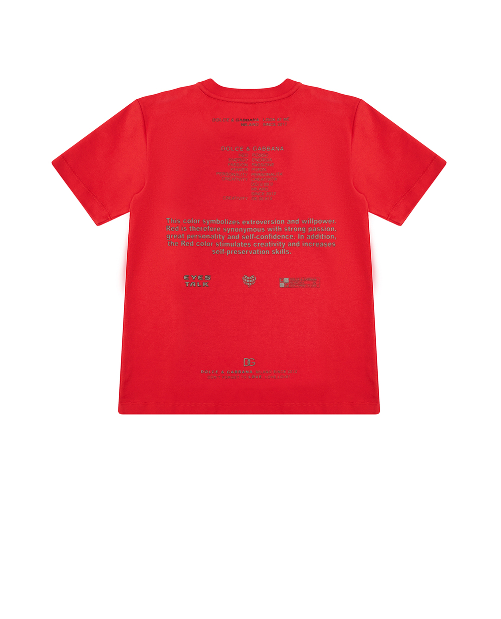 Футболка Dolce&Gabbana Kids L4JTED-G7BTH-S, красный цвет • Купить в интернет-магазине Kameron
