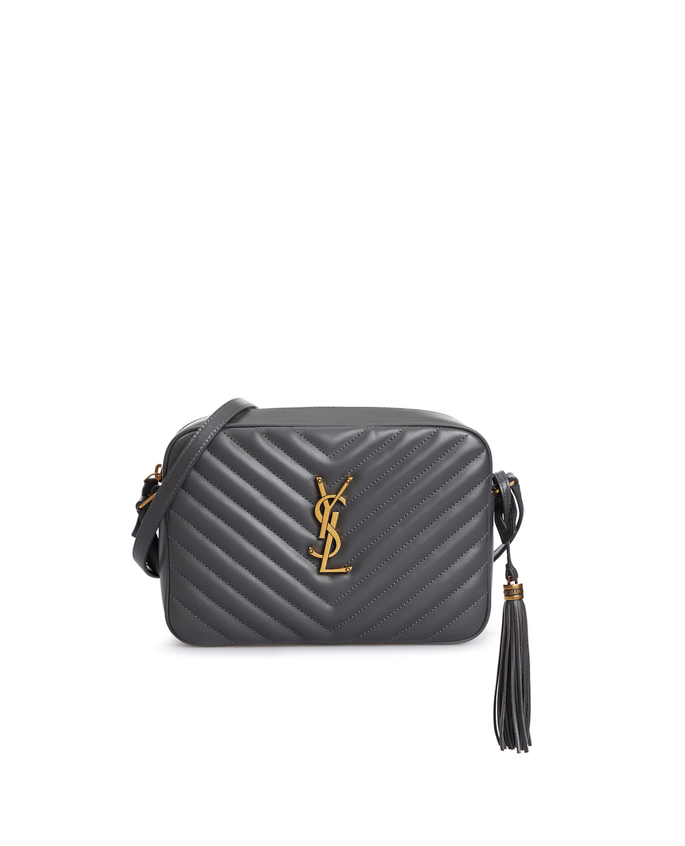 Кожаная сумка Lou Camera Bag Saint Laurent 715232-DV707, серый цвет • Купить в интернет-магазине Kameron