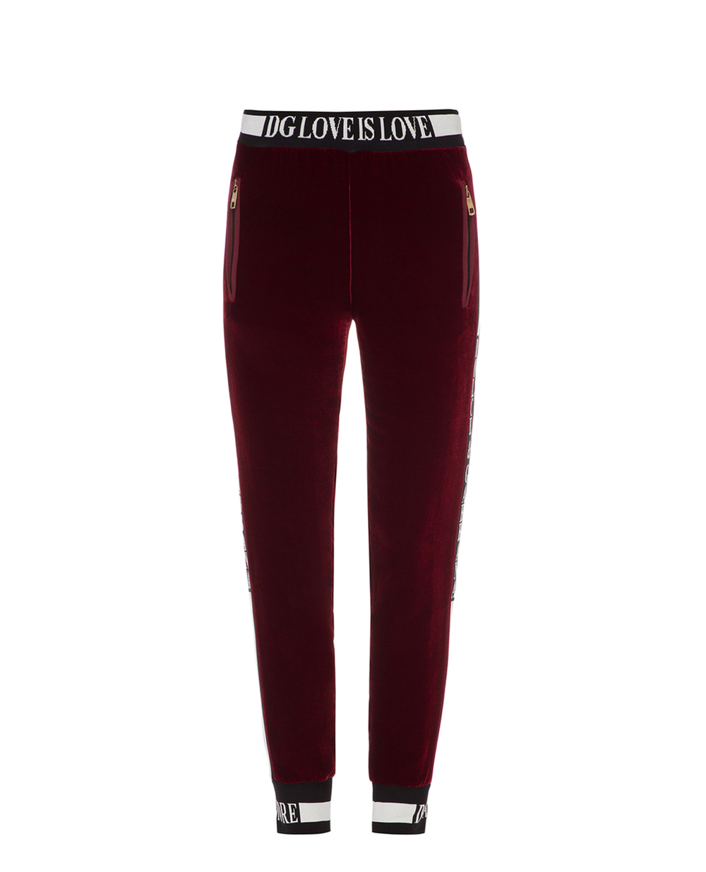 Оксамитові штани Dolce&Gabbana FTA1DT-G7VDM, бордовий колір • Купити в інтернет-магазині Kameron