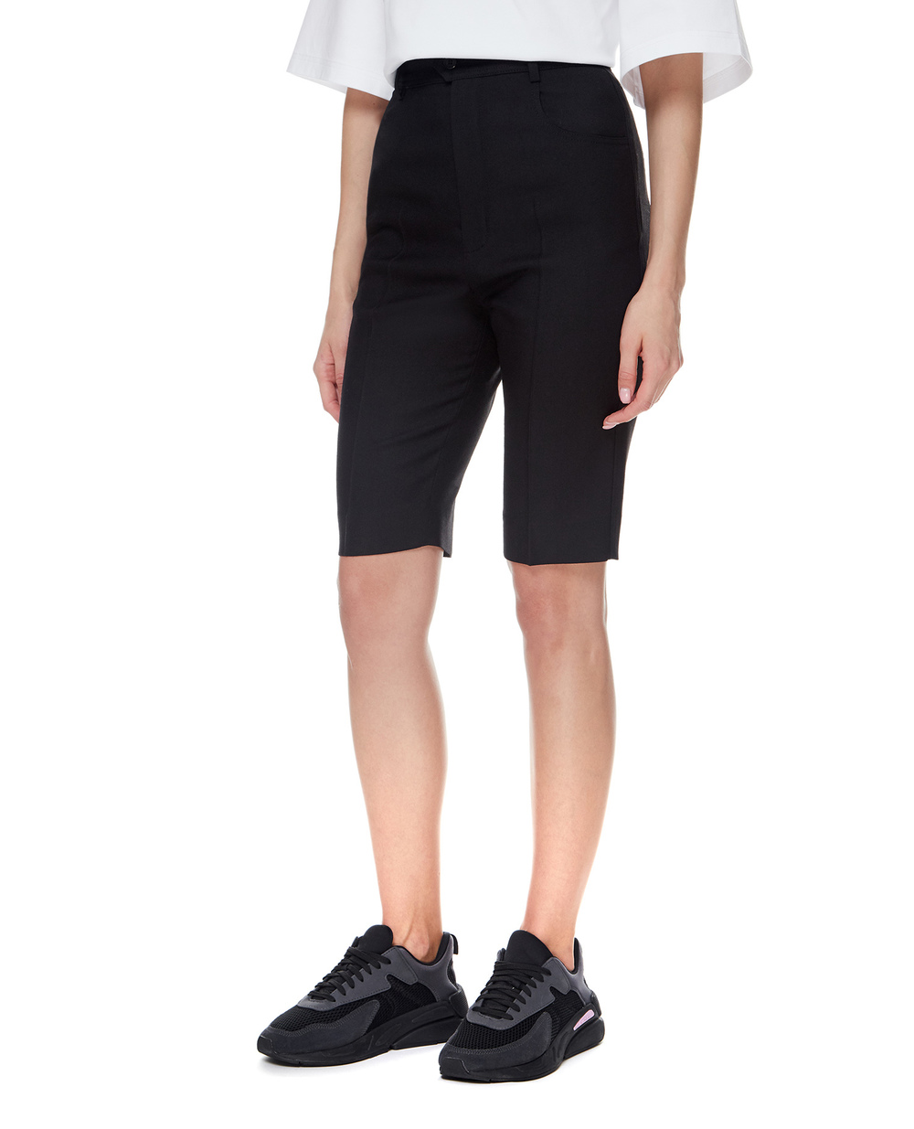 Шерстяные шорты Saint Laurent 661317-Y7B73, черный цвет • Купить в интернет-магазине Kameron