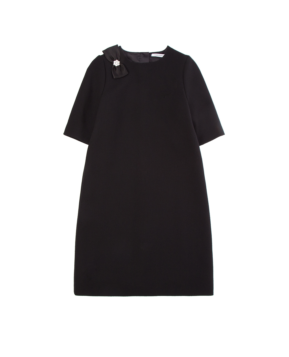 Шерстяное платье Dolce&Gabbana Kids L51DB3-G7UAC-B, черный цвет • Купить в интернет-магазине Kameron