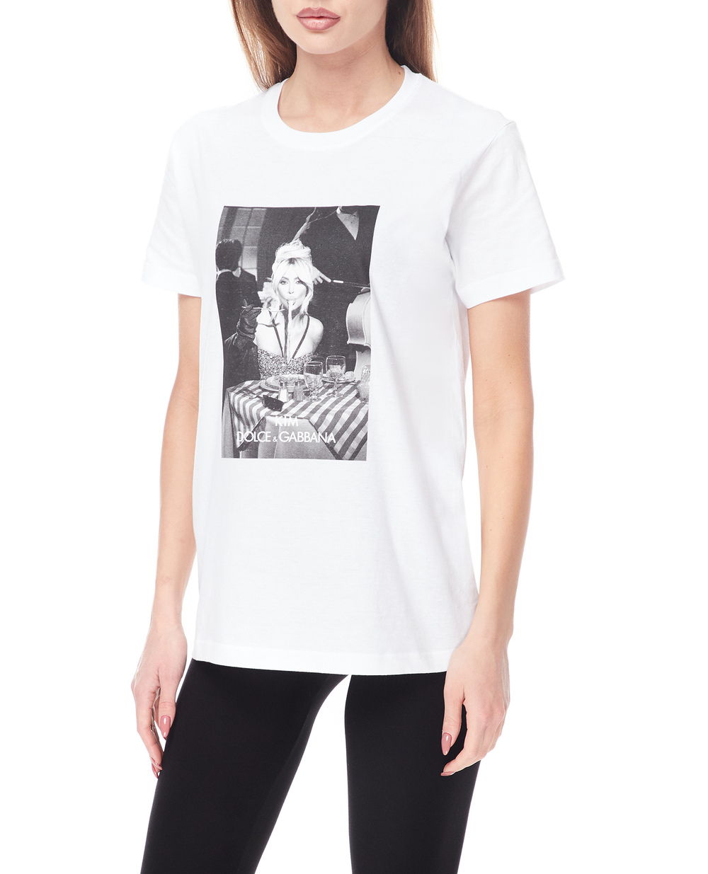 Футболка Dolce&Gabbana I8AMYW-GDB0F, белый цвет • Купить в интернет-магазине Kameron