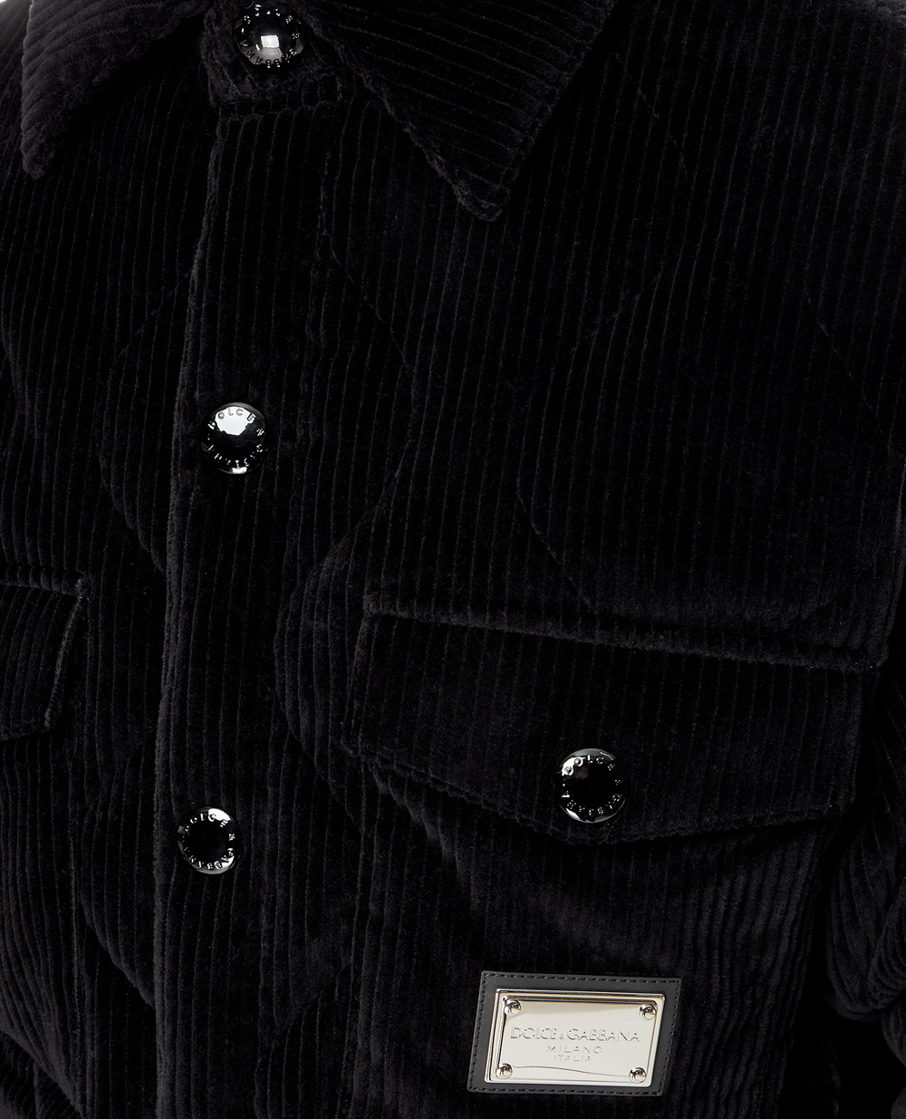 Вельветовая куртка Dolce&Gabbana G9XO7T-FUWDU, черный цвет • Купить в интернет-магазине Kameron