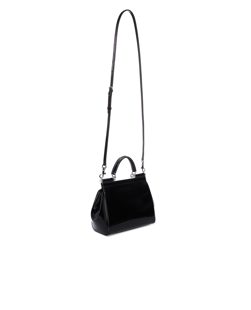 Шкіряна сумка Sicily Dolce&Gabbana BB6003-AI413, чорний колір • Купити в інтернет-магазині Kameron