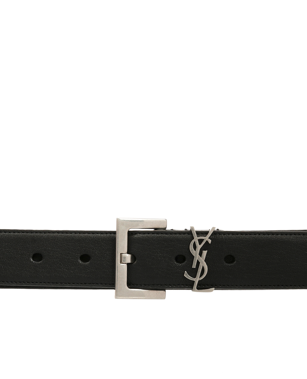 Шкіряний ремінь Saint Laurent 634440-BRM0E, чорний колір • Купити в інтернет-магазині Kameron
