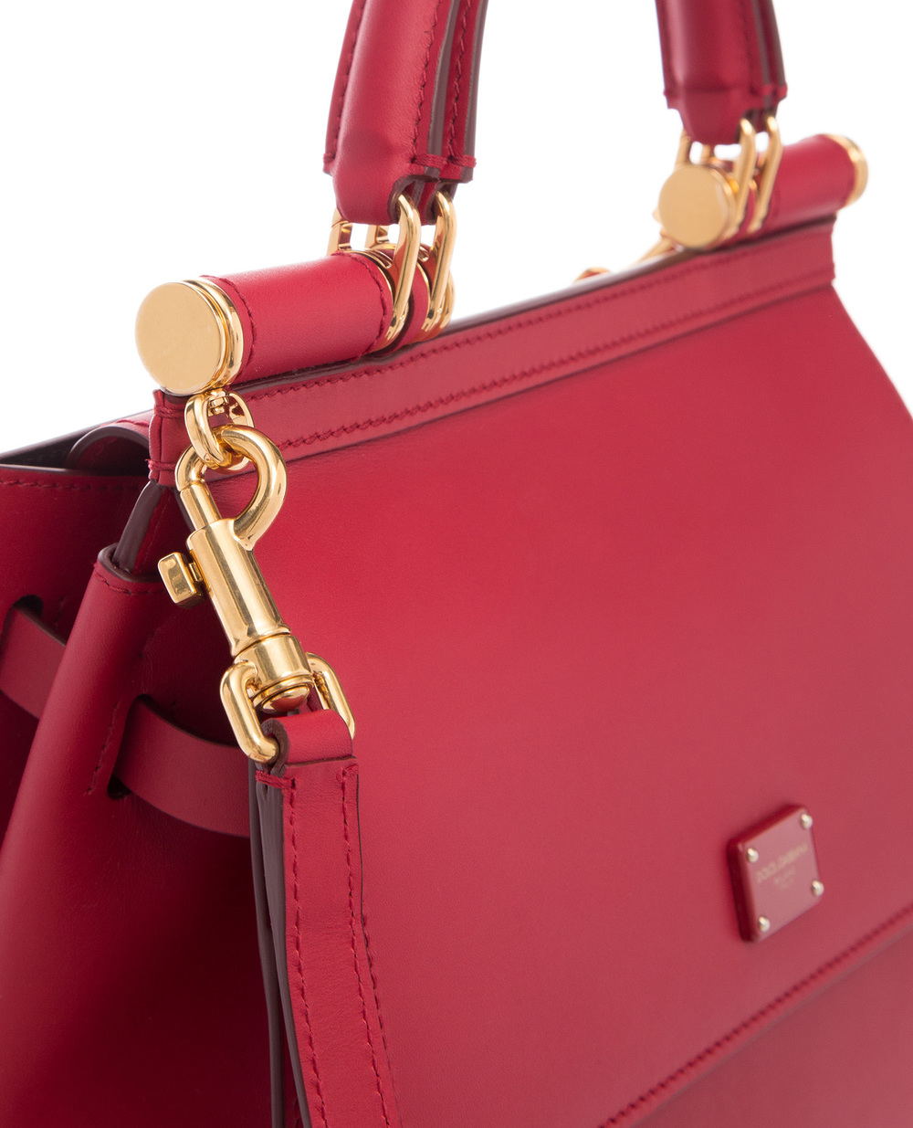 Кожаная сумка Sicily 58 Small Dolce&Gabbana BB6622-AV385, красный цвет • Купить в интернет-магазине Kameron