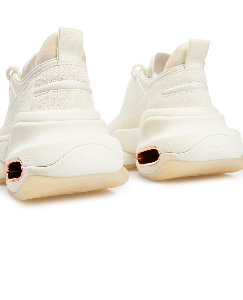 Кожаные кроссовки B-Bold Low Balmain YN1VI541LSSY, белый цвет • Купить в интернет-магазине Kameron