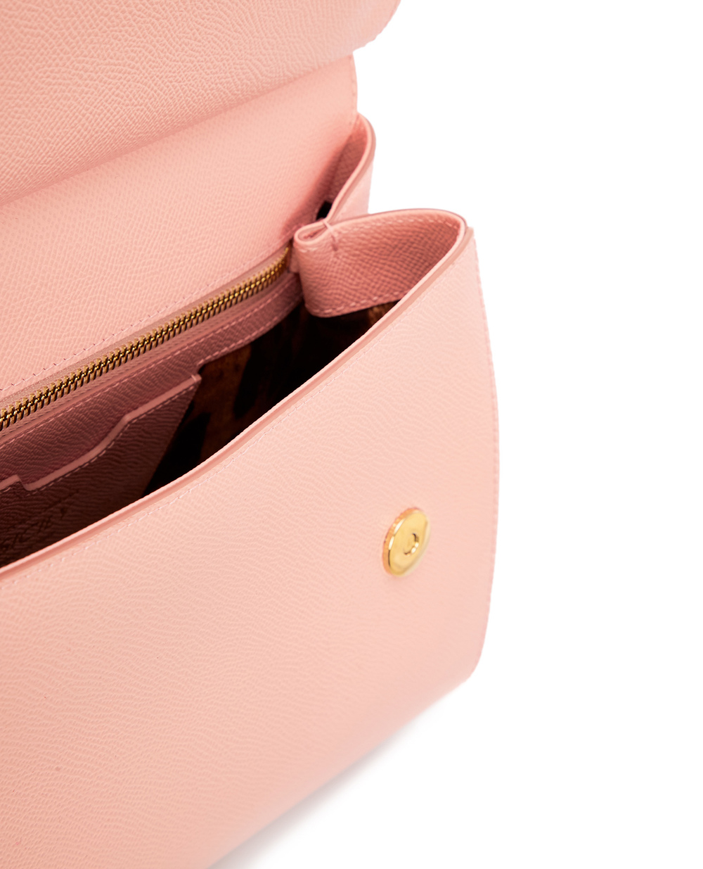 Кожаная сумка Sicily Dolce&Gabbana BB6002-AY153, розовый цвет • Купить в интернет-магазине Kameron