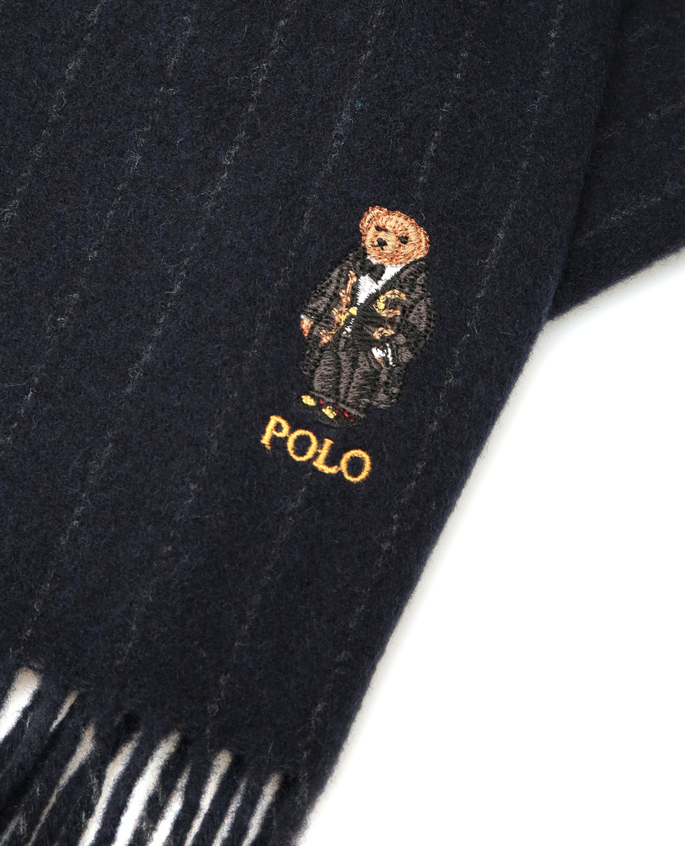 Шерстяной шарф Polo Ralph Lauren 449823796003, синий цвет • Купить в интернет-магазине Kameron