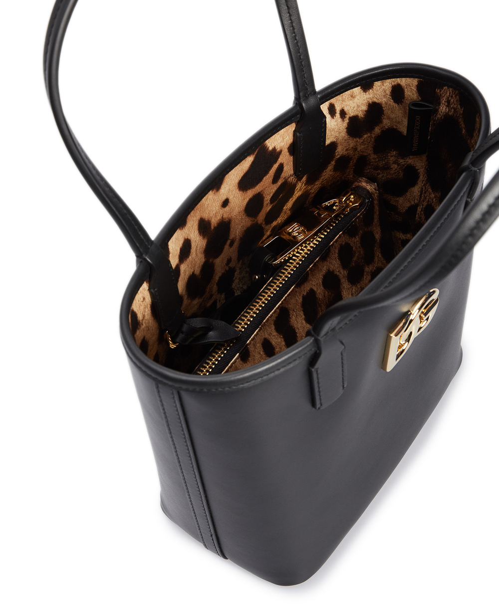 Кожаная сумка Fefè Dolce&Gabbana BB7112-AY854, черный цвет • Купить в интернет-магазине Kameron