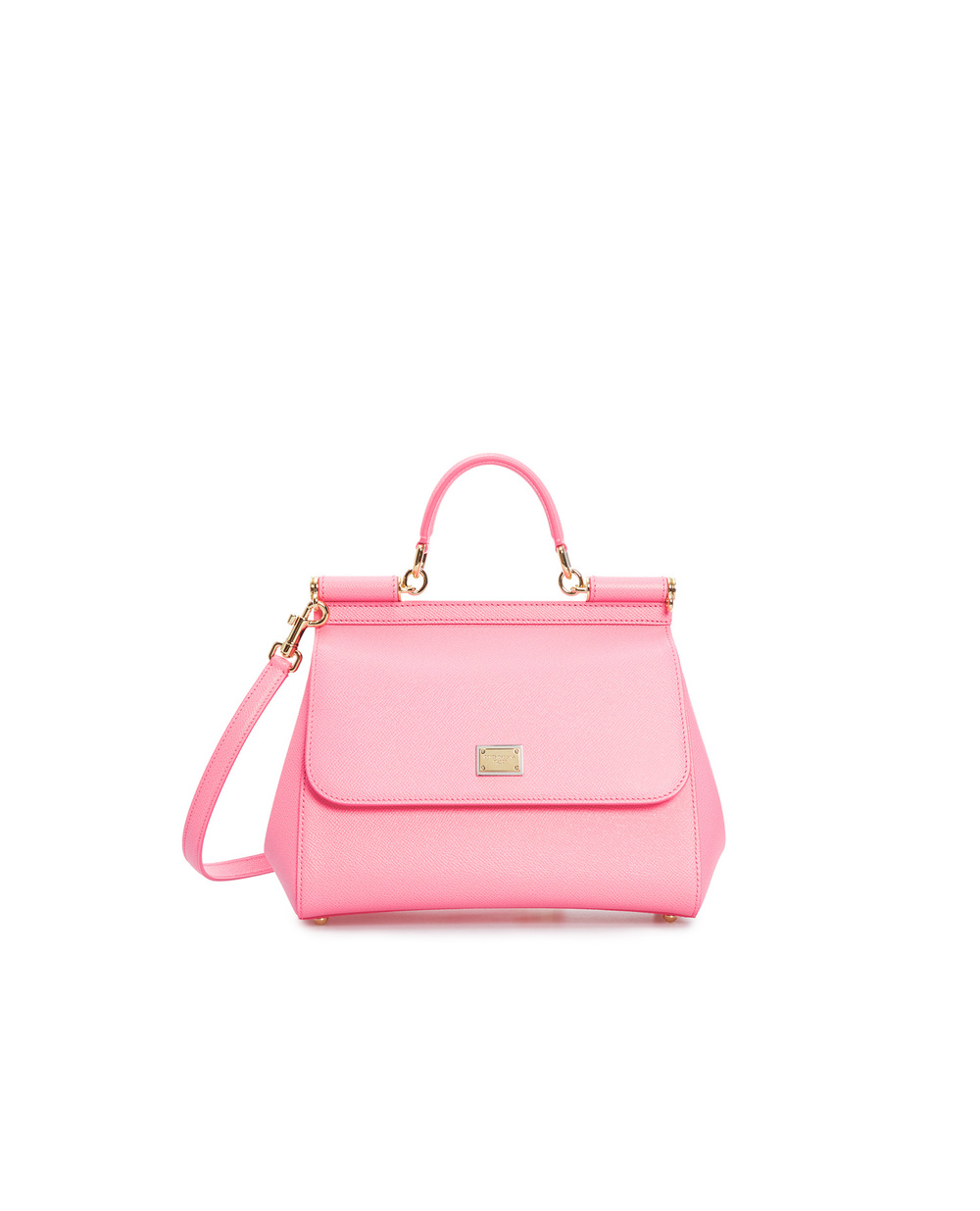Шкіряна сумка Dolce&Gabbana BB6002-A1001, рожевий колір • Купити в інтернет-магазині Kameron