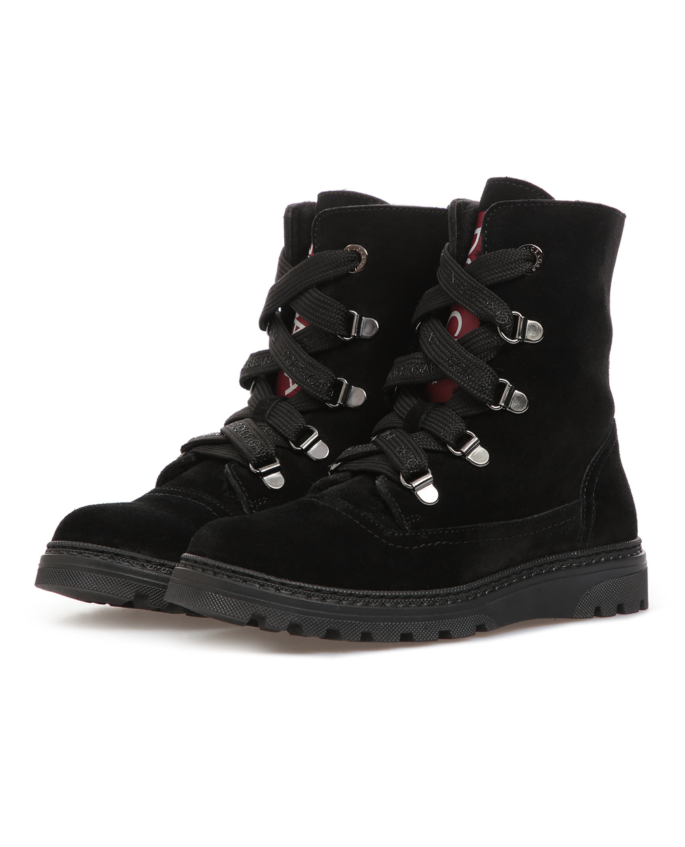 Замшеві черевики Dolce&Gabbana DA0744-AA259-M, чорний колір • Купити в інтернет-магазині Kameron