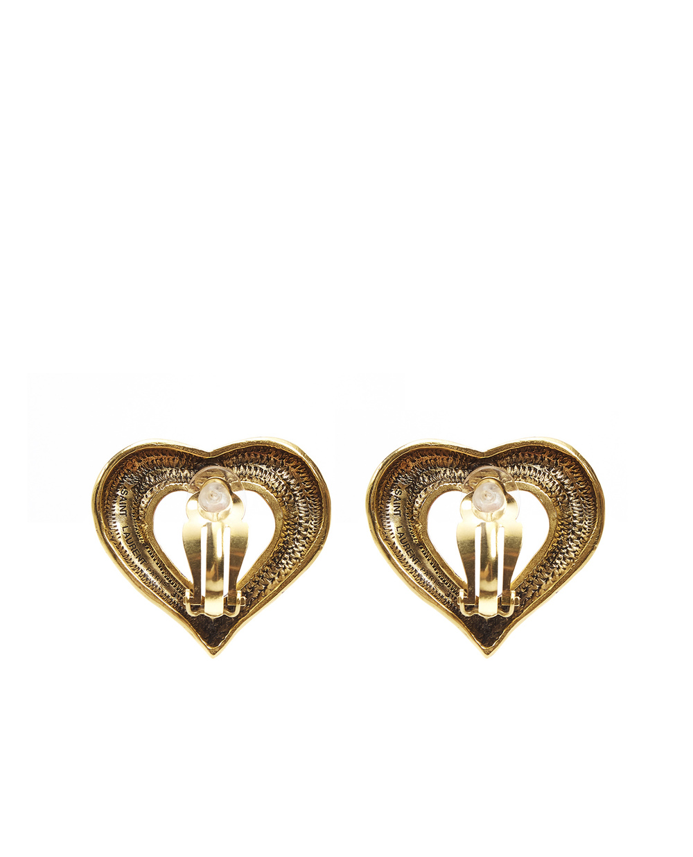 Серебряные клипсы Saint Laurent 635644-Y1500-, золотой цвет • Купить в интернет-магазине Kameron