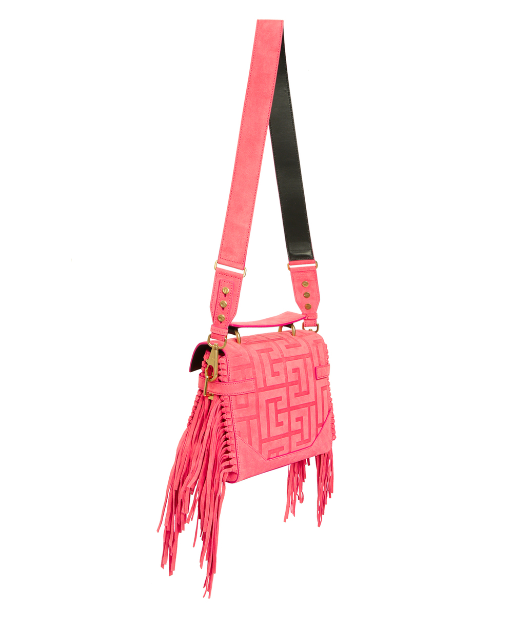 Замшевая сумка B-Buzz 23 Balmain XN1DB534LDCR, розовый цвет • Купить в интернет-магазине Kameron